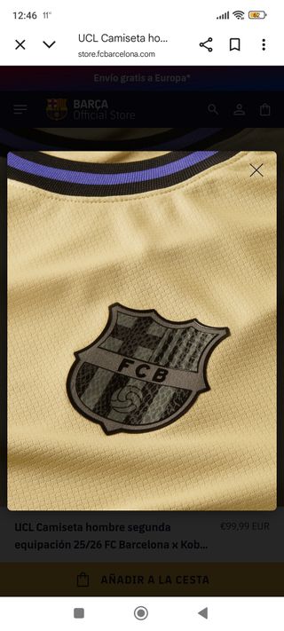 Camiseta FC Barcelona Nike Talla L