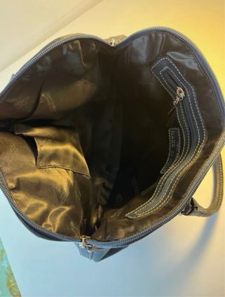 Borsa Avorio Pelle Vera - Elegante Nera