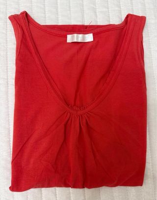 Camiseta tirantes Promod Roja Talla M