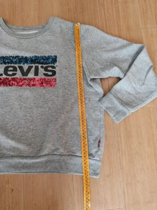 Felpa Levi's ragazza grigia con paillettes