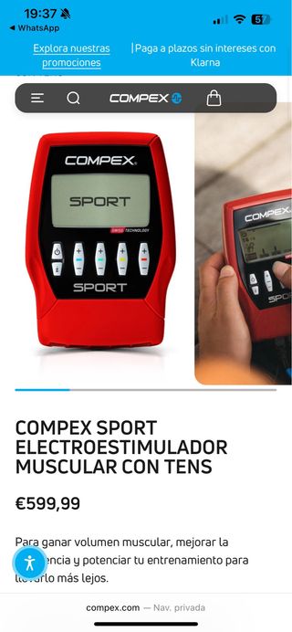Compex Sport Electroestimulador Muscular TENS