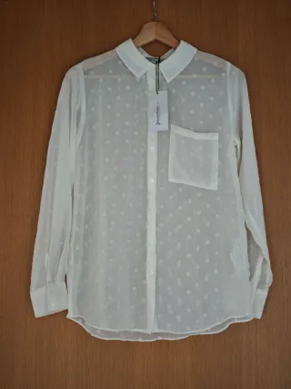 Blusa Stradivarius Blanca Talla M Con etiquetas