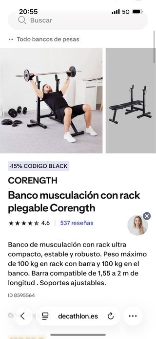 Banco de pesas Corength