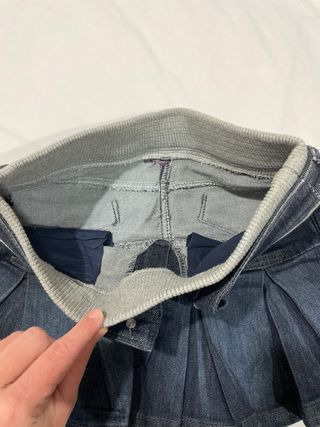 Falda vaquera con cintura elástica T.36