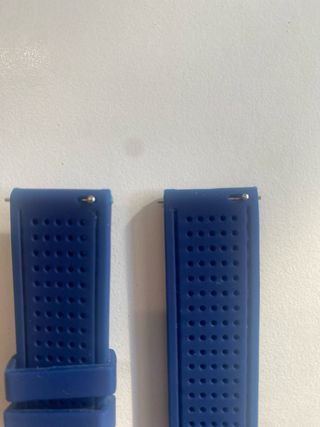 Cinturino silicone20mm bucherellato blu waterproof