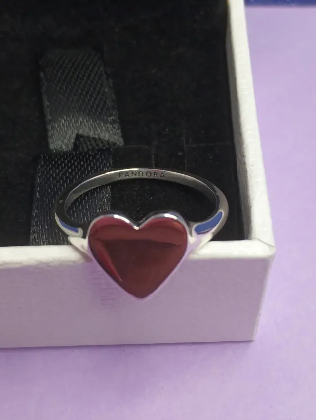 Anillo Pandora Corazón Plata