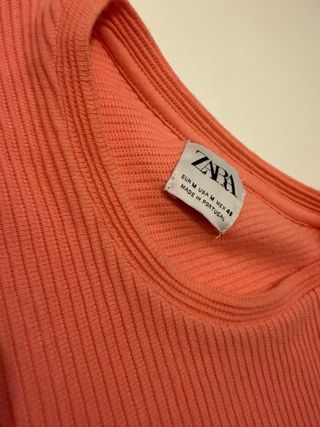 Jersey Zara Naranja Texturizado