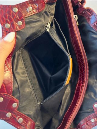 Borsa Maxima Milano Bordeaux Coccodrillo