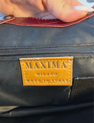 Borsa Maxima Milano Bordeaux Coccodrillo