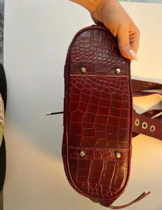 Borsa Maxima Milano Bordeaux Coccodrillo