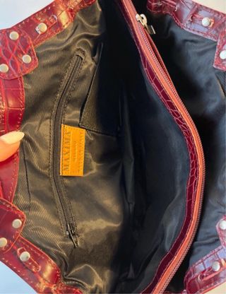 Borsa Maxima Milano Bordeaux Coccodrillo