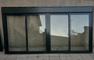 Ventanas aluminio 4 hojas con persiana 2,86 x 1,51