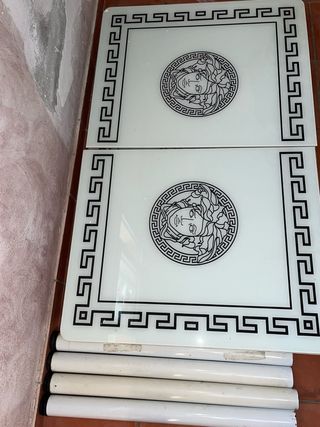 Tavolo Versace in Cristallo e Metallo