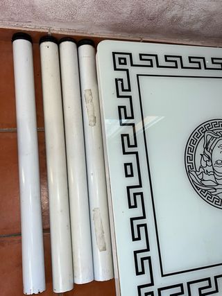 Tavolo Versace in Cristallo e Metallo