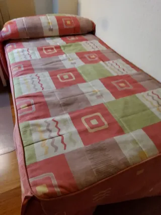 Cama 90cm: Somier, Colchón, Almohada y Colcha
