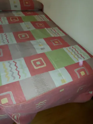 Cama 90cm: Somier, Colchón, Almohada y Colcha