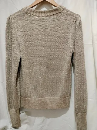 Jersey beige con hilos dorados