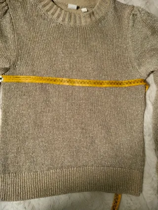 Jersey beige con hilos dorados