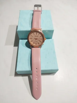 Reloj Rosa y Dorado con Caja