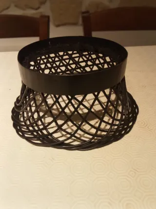 Cesto decorativo centrotavola in metallo