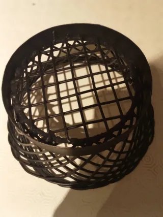 Cesto decorativo centrotavola in metallo