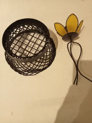 Cesto decorativo centrotavola con portacandela