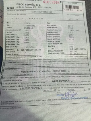 Furgoneta iveco