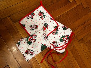 Set Natale Grembiule + Asciugamano + Presina