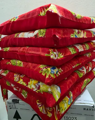 Cuscino Natale Babbo Natale Ghirlanda Rosso