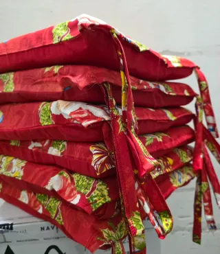 Cuscino Natale Babbo Natale Ghirlanda Rosso