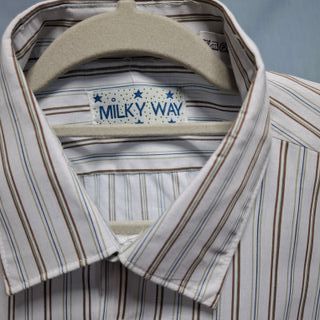 Camisa MILKY WAY rayas beige y marrón