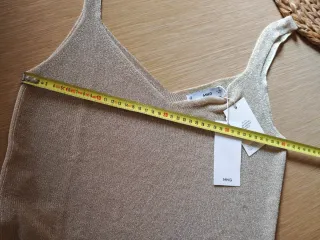 Top fiesta dorado Mango T. M con etiquetas