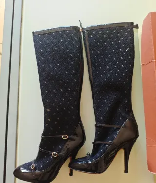 Stivali Missoni Pelle Vitello Neri