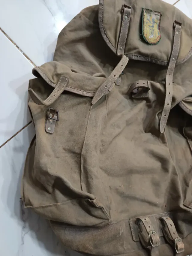 Vecchia borsa da zaino della guerra civile