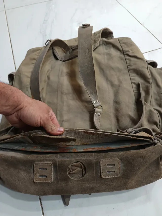 Vecchia borsa da zaino della guerra civile