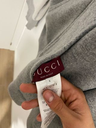 Chaqueta Gucci Gris con Serpiente reversible lana