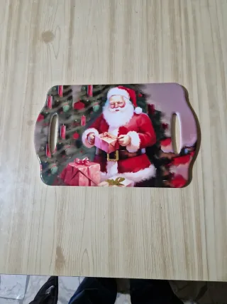 Vassoio ceramica Babbo Natale
