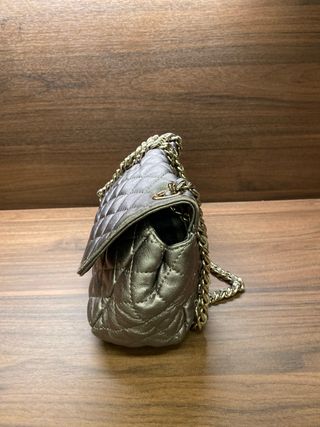 Bolso Purificación García acolchado plateado