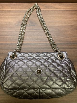 Bolso Purificación García acolchado plateado