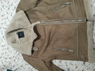 Chaqueta Zara Aviador Mujer Beige