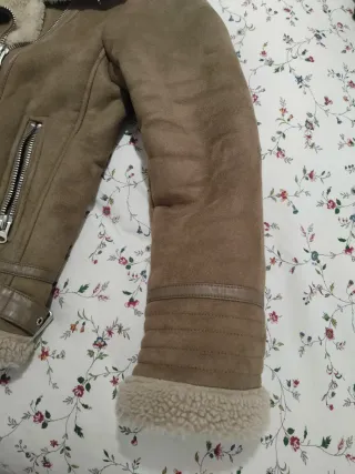 Chaqueta Zara Aviador Mujer Beige