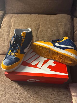 Zapatillas Nike Dunk High Azul y Amarillo