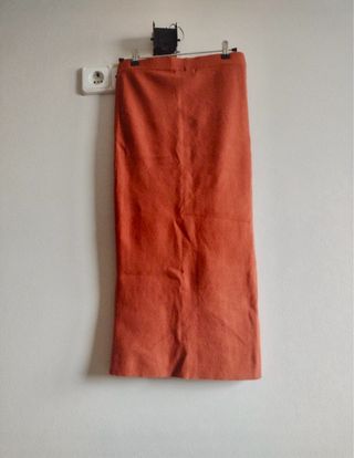 falda midi lana mujer