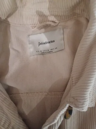 Chaqueta pana Stradivarius beige