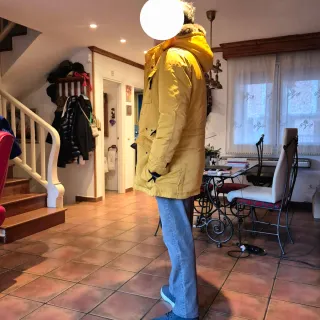 Parka Hombre Zara Impermeable Fibra Térmica