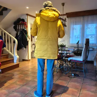 Parka Hombre Zara Impermeable Fibra Térmica