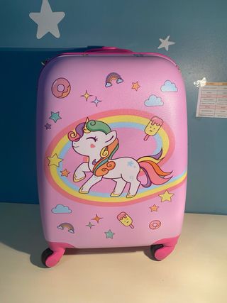 Maleta infantil unicornio con ruedas
