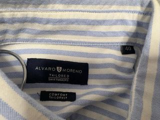 Camisa Álvaro Moreno Rayas Azul y Blanco