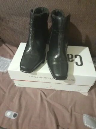 Botines s piel talla38  negro