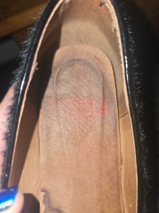 Bailarinas/Mocasines negros de piel.